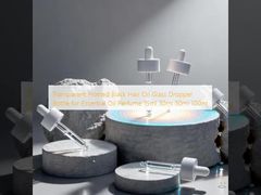 Transparente, mattierte schwarze Haaröl-Glas-Tropfflasche für ätherisches Öl, Parfüm 15ml 30ml 50ml 100ml
