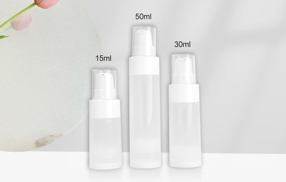 kaufen 15 ml 30 ml Luftlose Hautpflegeflasche Verpackung Halbtransparente leere Hautpflegebehälter online manufacture