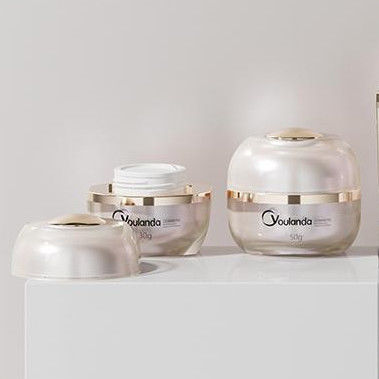 kaufen Maßgeschneiderte Acryl-Leere-Creme-Flasche 30g 50g Maske Doppelwand-Creme-Glas online manufacture