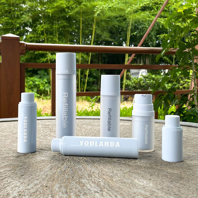 kaufen Umweltfreundliche PET 15ml 30ml 50ml Nachfüllbare Airless-Flasche PET-Pumpflasche Recycelbare Airless-Pumpflaschen Kosmetik online manufacture