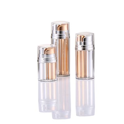 2 X 10 ml Plastikflasche ohne Luft 20 ml Doppelrohrflaschen ohne Luft Pumpen Flaschen Hautpflege Vakuumflaschen