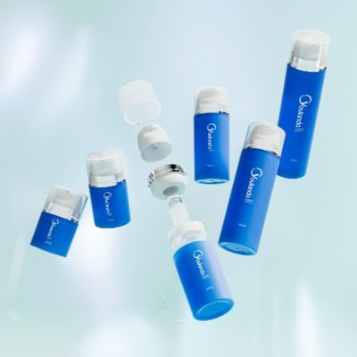 Luftlose Flasche 30ml 50ml 80ml 00ml 150ml 200mlPlastik-Luftlose Flasche PP-Luftlose Flasche Set mit 10 Pumpenköpfen