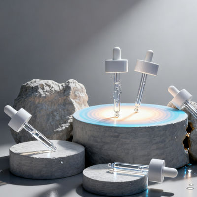 Transparente, mattierte, schwarze Glasflasche mit Tropfer für ätherische Öle mit Logo-Druck-Anpassung